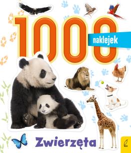 Zwierzęta. 1000 naklejek. Autor: Opracowanie zbiorowe. Multiszop.pl Okładka książki Zwierzęta. 1000 naklejek