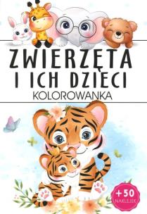 Zwierzęta i ich dzieci. Kolorowanka. Autor: Opracowanie zbiorowe. Multiszop.pl Okładka książki Zwierzęta i ich dzieci. Kolorowanka