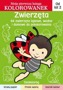 Okładka książki Zwierzęta. Moja pierwsza księga kolorowanek