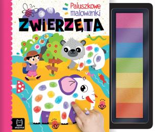 Zwierzęta. Paluszkowe malowanki. Autor: Bator Agnieszka. Multiszop.pl Okładka książki Zwierzęta. Paluszkowe malowanki