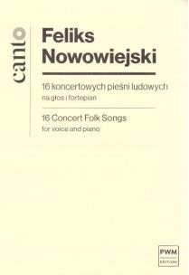 Okładka książki 16 koncertowych pieśni ludowych