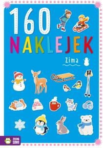 Okładka książki 160 naklejek. Zima