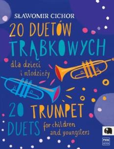 Okładka książki 20 duetów trąbkowych dla dzieci