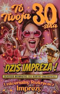 Opakowanie 277 Karnet JCX na 30 urodziny dla kobiety z grą...