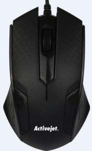 Okładka książki Activejet mysz przewodowa USB AMY-201
