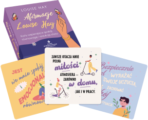 Okładka książki Afirmacje Louise Hay. Karty wspierające spokój...