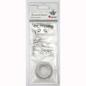 Opakowanie Akcesoria do biżuterii srebrne 94el