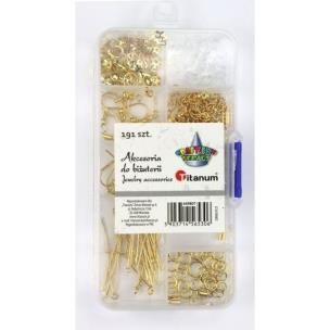 Opakowanie Akcesoria do biżuterii złote 191el