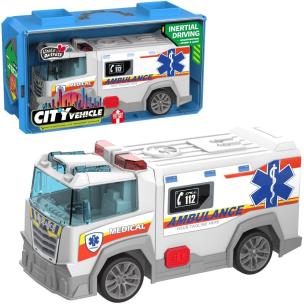 Ambulans ze światłem i dźwiękiem. Wydawca: Trifox. Multiszop.pl Opakowanie Ambulans ze światłem i dźwiękiem