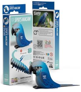 Opakowanie Ara Modra Papuga. Eko Układanka 3D