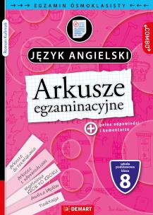 Okładka książki Arkusze egzaminacyjne. Język angielski. Egzamin ósmoklasisty