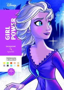 Okładka książki Art therapy. Kolorowanka antystresowa. Disney. Girl power. Zagadkowe rysunki