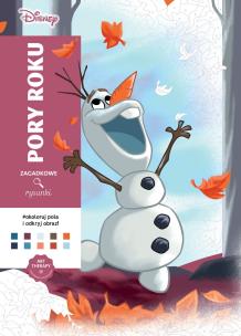 Art therapy. Kolorowanka antystresowa. Disney. Pory roku. Zagadkowe rysunki. Autor: Opracowanie zbiorowe. Multiszop.pl Okładka książki Art therapy. Kolorowanka antystresowa. Disney. Pory roku. Zagadkowe rysunki