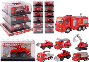 Opakowanie Autko w klocku 1:64 straż MIX