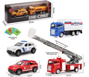 Auto metalowe z kartami 2szt MIX. Wydawca: Merkpol. Multiszop.pl Opakowanie Auto metalowe z kartami 2szt MIX