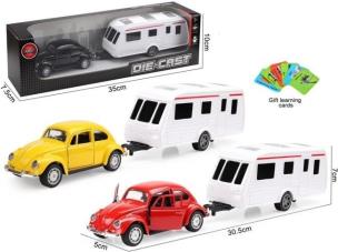 Auto metalowe z przyczepą MIX. Wydawca: Merkpol. Multiszop.pl Opakowanie Auto metalowe z przyczepą MIX