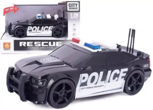 Auto policyjne ze światłem i dźwiękiem. Wydawca: Lena. Multiszop.pl Opakowanie Auto policyjne ze światłem i dźwiękiem