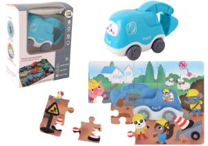 Auto puzzle Przygoda drogowa koparka. Wydawca: Pro Kids. Multiszop.pl Opakowanie Auto puzzle Przygoda drogowa koparka