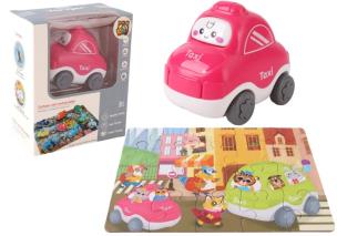Auto puzzle Przygoda drogowa taxi. Wydawca: Pro Kids. Multiszop.pl Opakowanie Auto puzzle Przygoda drogowa taxi