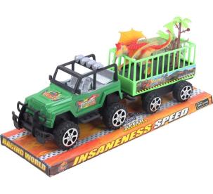 Opakowanie Auto z przyczepą i dinozaurami