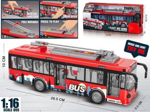 Opakowanie Autobus czerwony światło dźwięki 1:16