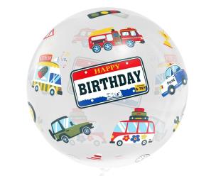 Opakowanie Balon Aqua kryształowy Happy Birthday