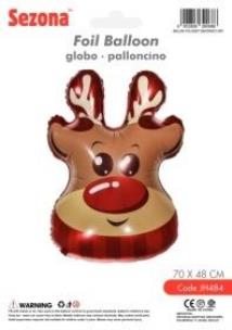 Opakowanie Balon Boże Narodzenie Renifer 70x48cm