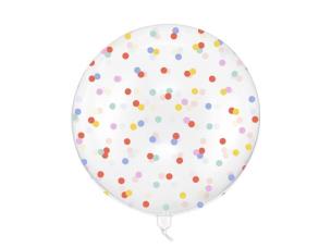 Opakowanie Balon Bubble Kropki transparentny 60cm