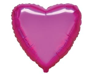 Opakowanie Balon Flexmetal foliowy Serce ciemnoróżowe 45cm