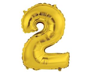 Opakowanie Balon foliowy 2 złoty 35cm