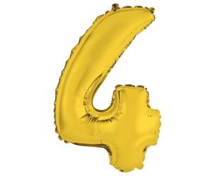 Opakowanie Balon foliowy 4 złoty 35cm