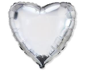 Opakowanie Balon foliowy 46cm Serce srebrne
