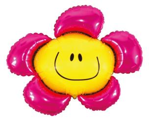 Opakowanie Balon foliowy 61cm Kwiatek różowy