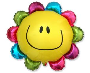 Opakowanie Balon foliowy 61cm Kwiatek tęczowy