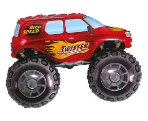 Opakowanie Balon foliowy 61cm Samochód Twister czerwony