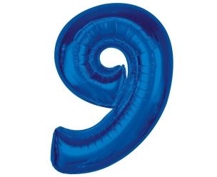 Opakowanie Balon foliowy B&C Cyfra 9 niebieska 92cm