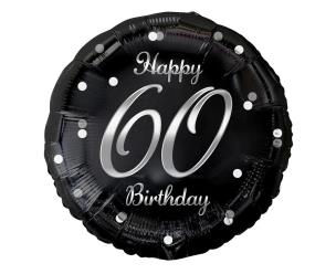 Opakowanie Balon foliowy B&C Happy 60 Birthday czarny 45cm