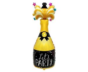 Opakowanie Balon foliowy Butelka wina Let's party 34x97cm