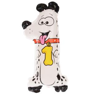 Opakowanie Balon foliowy cyferka 1 zwierzątko