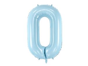 Opakowanie Balon foliowy Cyfra 0 86cm jasny niebieski