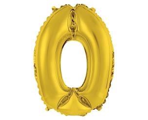 Okładka książki Balon foliowy 'cyfra 0' - ZŁOTA  (35cm)