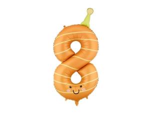 Opakowanie Balon foliowy Cyfra 8 pomarańczowy 86cm