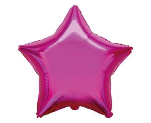 Opakowanie Balon foliowy Gwiazda ciemnoróżowy 45cm