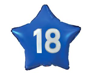 Opakowanie Balon foliowy gwiazda niebieska 44cm