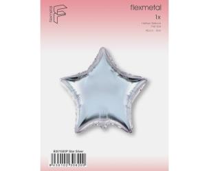 Opakowanie Balon foliowy Gwiazda srebrny 45cm
