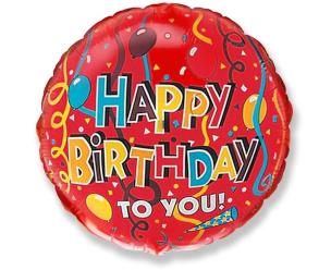 Opakowanie Balon foliowy Happy Birthday 45cm