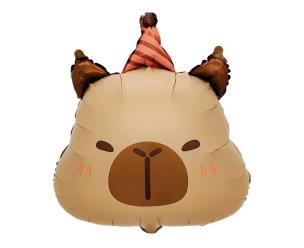 Opakowanie Balon foliowy Kapibara urodzinowa głowa 48x38cm