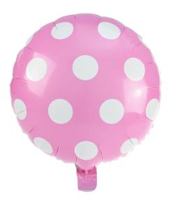 Opakowanie Balon foliowy kropki jasnoróżowy