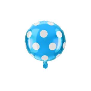 Opakowanie Balon foliowy kropki niebieski