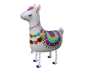 Opakowanie Balon foliowy Lama biała chodząca 67x75cm
